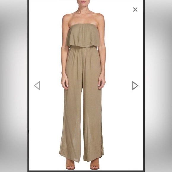 Elan Tan Strapless Jumpsuit - Picture 6 of 6